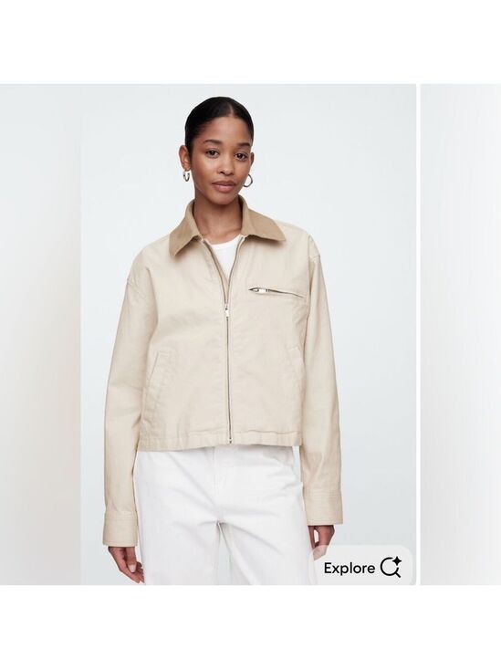 GAP Jackets & Blazers - Gap Fall Outdoor Utility Canvas Cropped Chore Barn Jacket Coat XXL NWT
